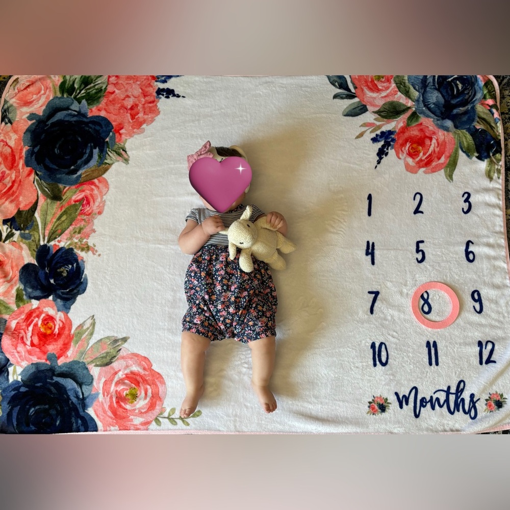 First Year Baby Milestone Blanket